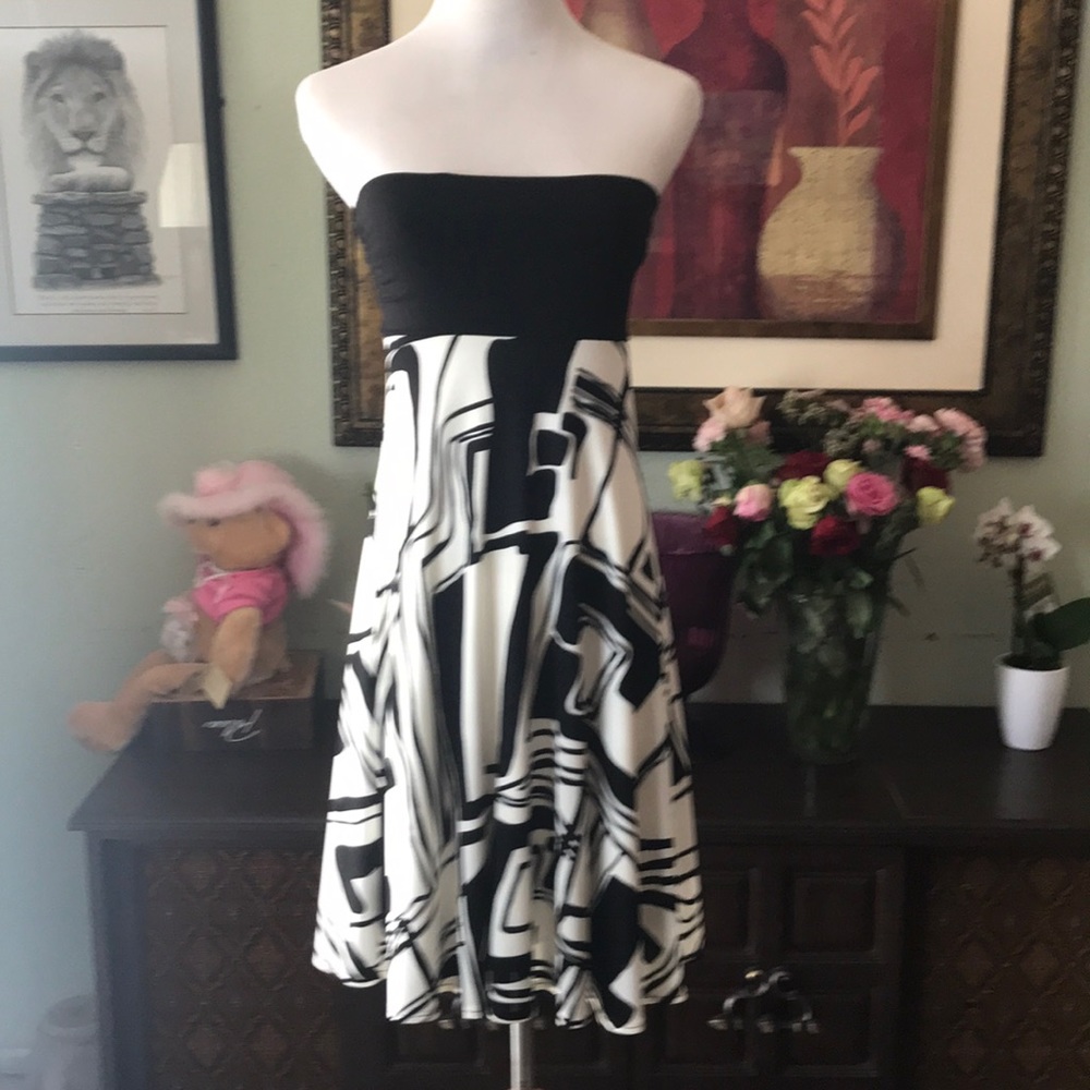Beautiful black white dress